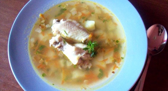 Картофельный суп с курицей