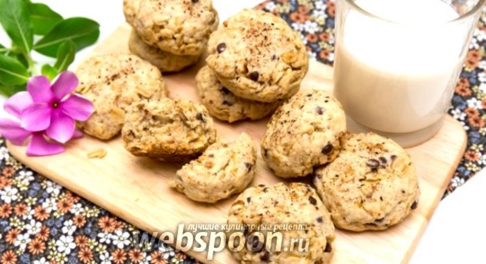 Овсяное печенье с шоколадом и орехами
