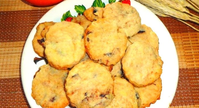 Постное печенье с черносливом