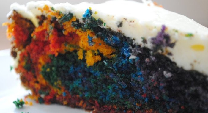 Торт Радуга с пищевыми красителями