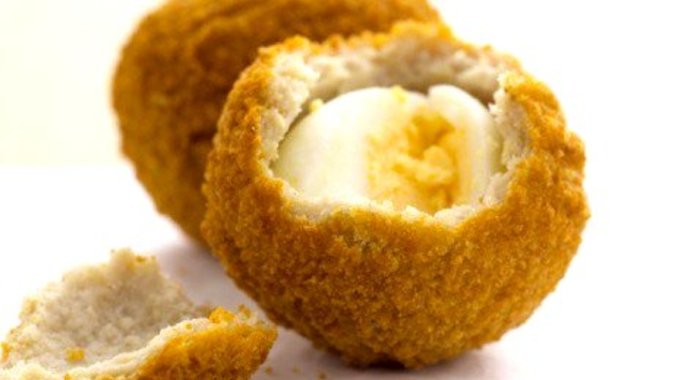 Пышки с яйцом