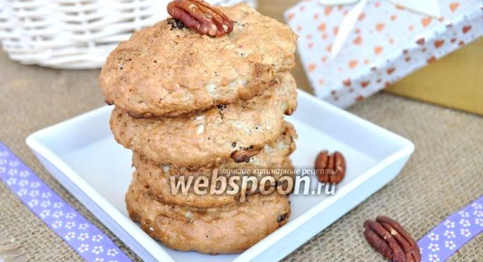 Овсяное печенье с орехами пекан и пряничным сахаром