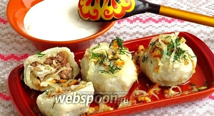 Клёцки картофельные с мясом по-белорусски