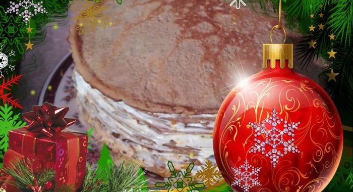 Торт из куриной печени с чесноком