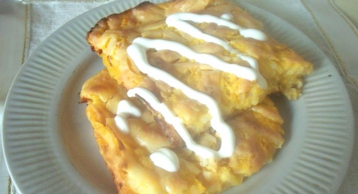 Запеканка из тыквы и яблока