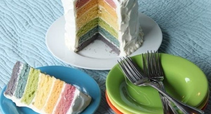 Торт Радуга с натуральными красителями