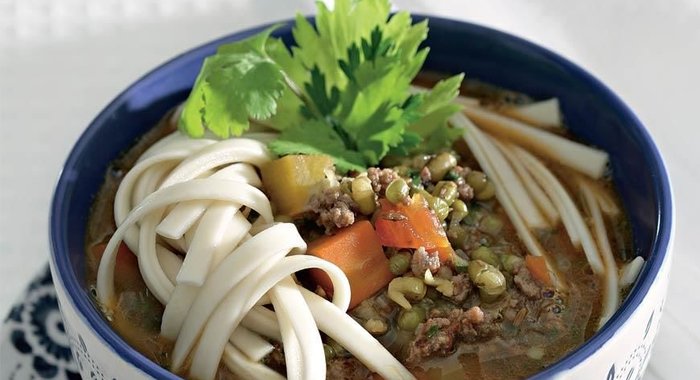 Мош угра, машевый суп с лапшой