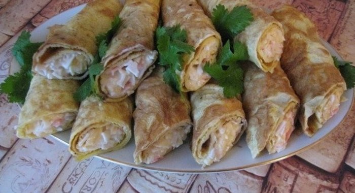 Закуска с крабовыми палочками