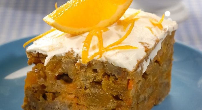 Морковный пирог с апельсиновой глазурью