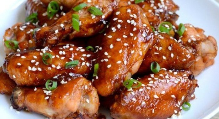 Имбирно-медовые куриные крылышки