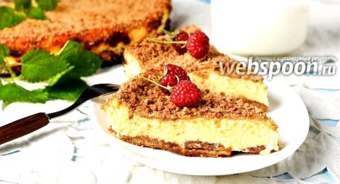 Творожная запеканка с печеньем