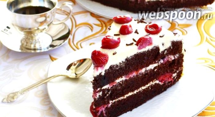 Шифоновый торт с вишнями