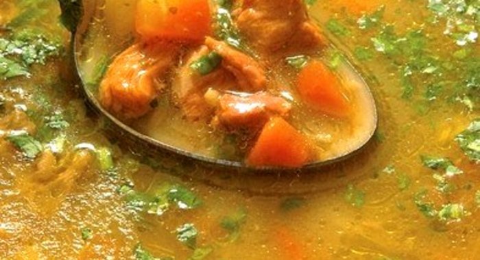 Суп из баранины «Пити» с шафраном и мятой