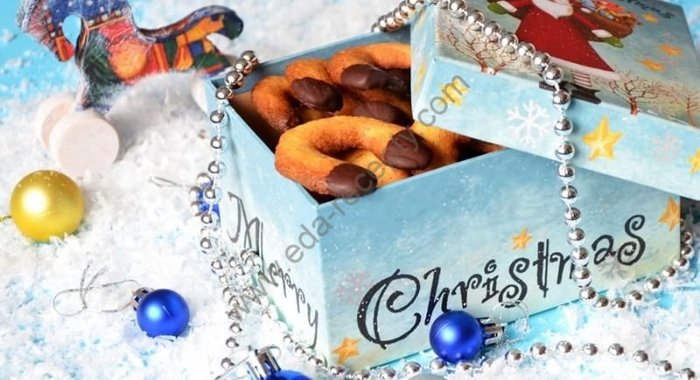 Новогоднее печенье Подковки