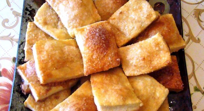 Творожное слоеное печенье