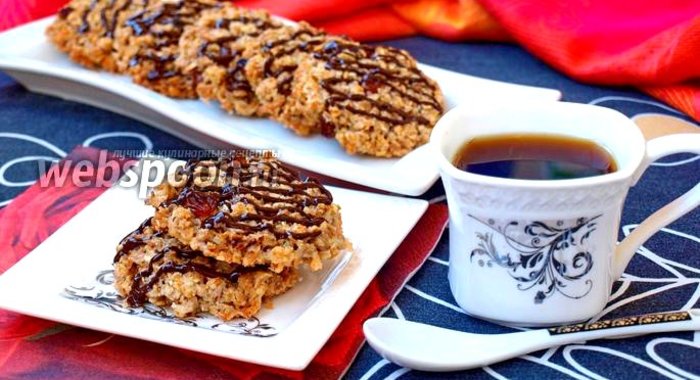 Диетическое овсяное печенье без муки