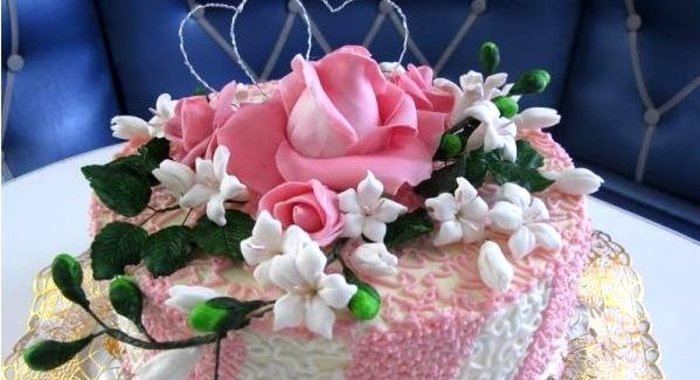 Торт Цветы из мастики