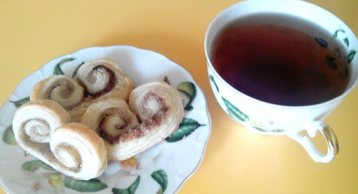 Слоеные сердечки