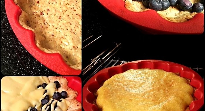 Сливочный торт с голубикой