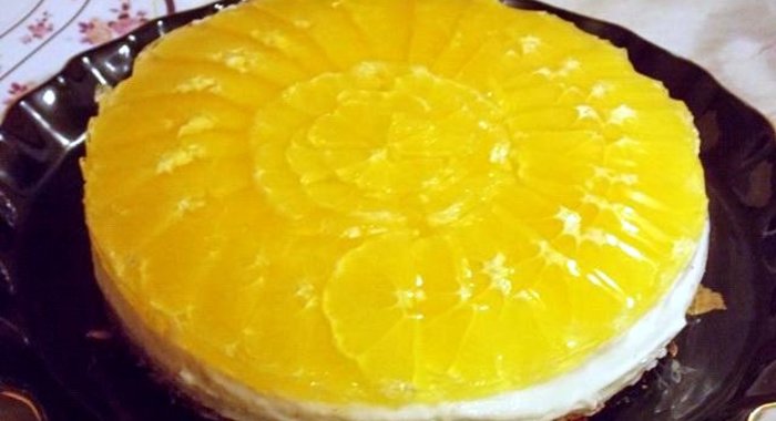 Торт апельсиновый с желе