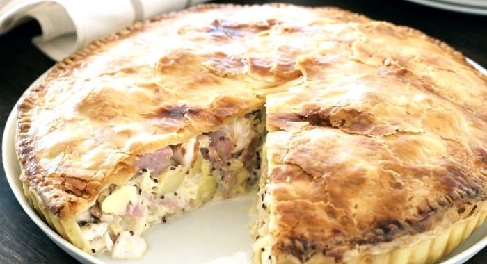 Курник с картошкой и курицей