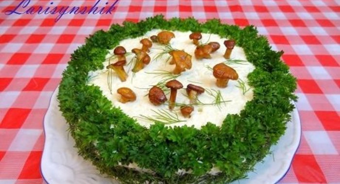Торт закусочный Грибная полянка