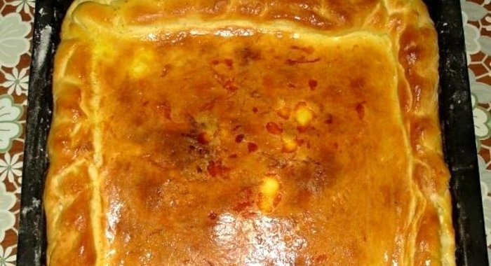 Пирог с рисом и фаршем