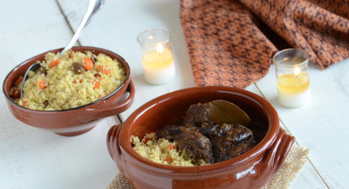 Марокканские говяжьи ребрышки с кускусом в мультиварке