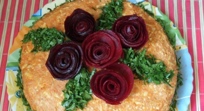 Закусочный рыбный торт