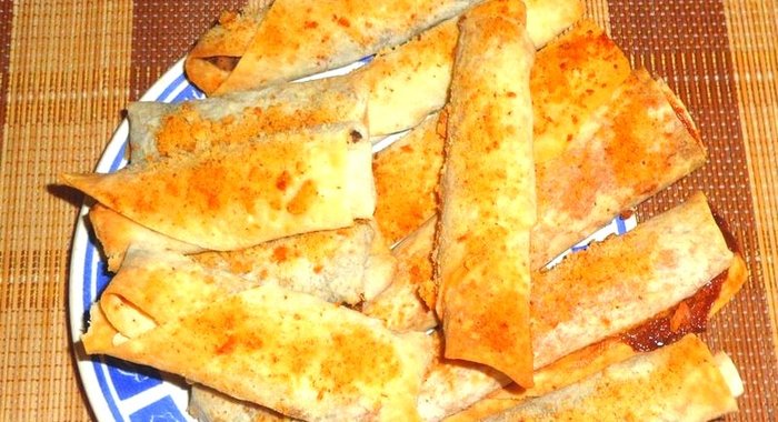 Печенье из лаваша с маком и яблоком