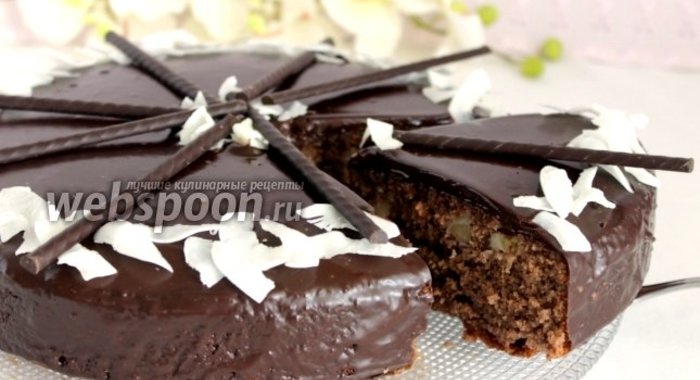 Шоколадно-кокосовый торт