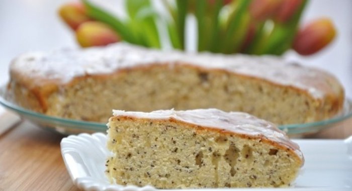 Лимонный пирог с маком