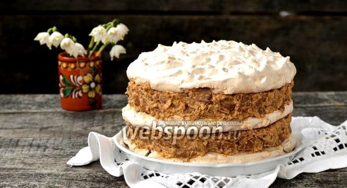 Торт с безе без выпечки