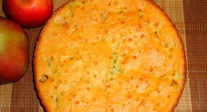 Пирог с грудинкой и рисом