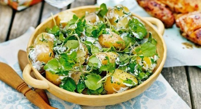 Картофельный салат с мятой