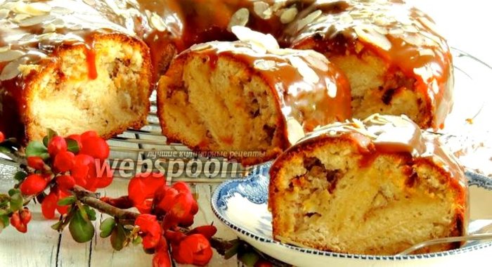 Банановый пирог с карамелью