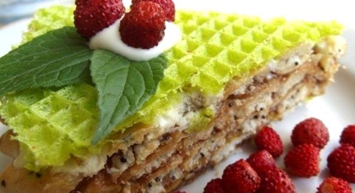 Вафельный торт без выпечки