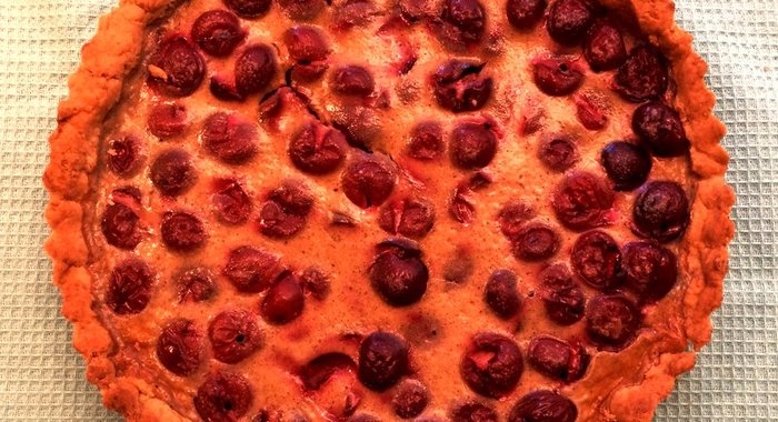 Клафути с вишней без глютена