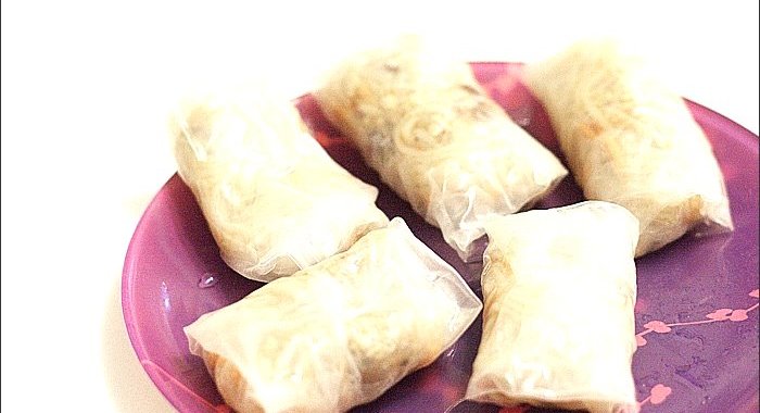 Спринг-роллы с куриным фаршем и грибами