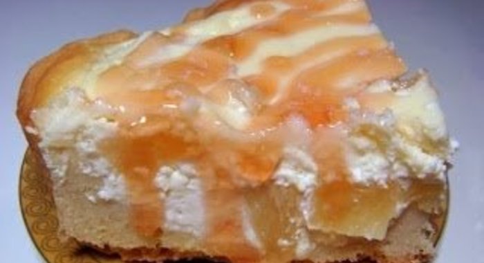 Творожный пирог с ананасами