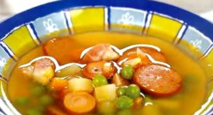Гороховый суп с сосисками