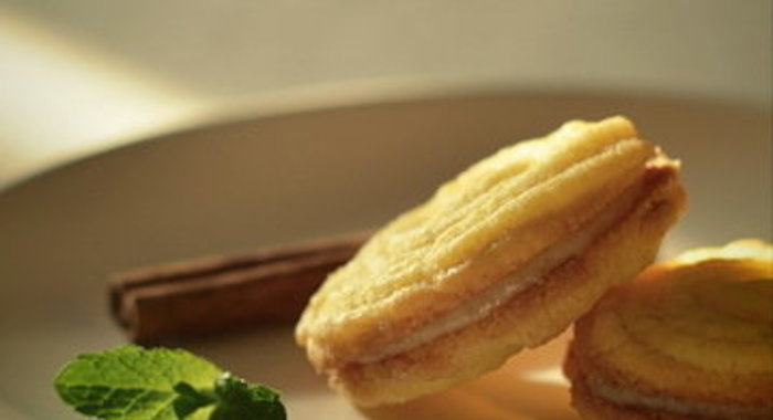 Печенье из поленты с мятным ганашем