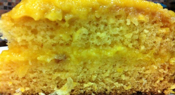 Пирог с лимонно-мандариновым кремом