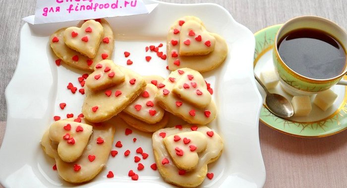 Печенье песочное Два сердечка