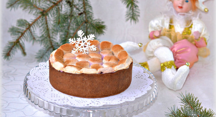 Шоколадный торт с маршмеллоу