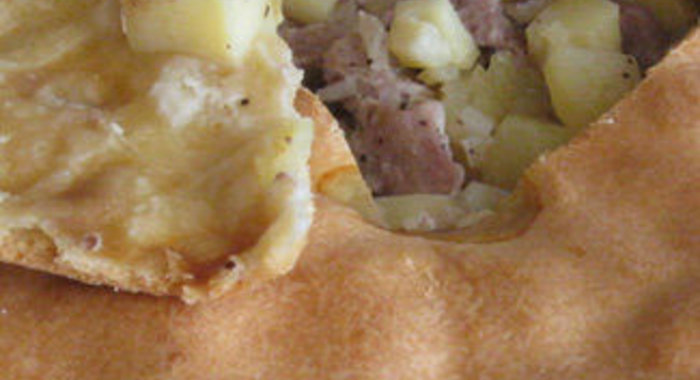 Пирог с мясом и картошкой по-татарски (по бабушкиному рецепту)