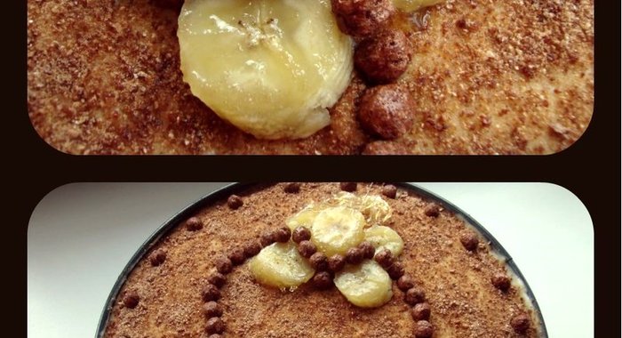 Торт с бананами и лимонно-ванильным заварным кремом