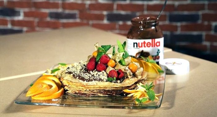 Блинный торт с Нутеллой