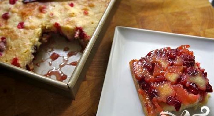 Клюквенно-яблочный пирог