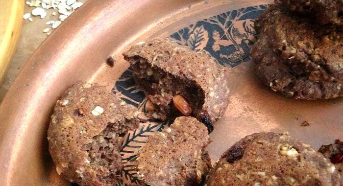 Имбирное печенье из льняной муки с овсянкой